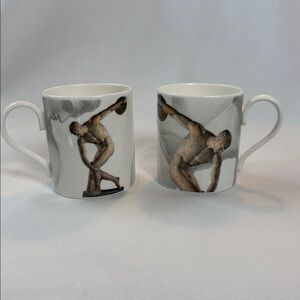 Artistic Male Nude Sculpture Bone China Mugs- Discobolus (Listing 1 of 3)